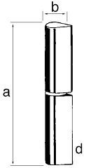 1525078 profilrollen ko 50 flachkopf mit stahlstift 60 mm 25 stueck