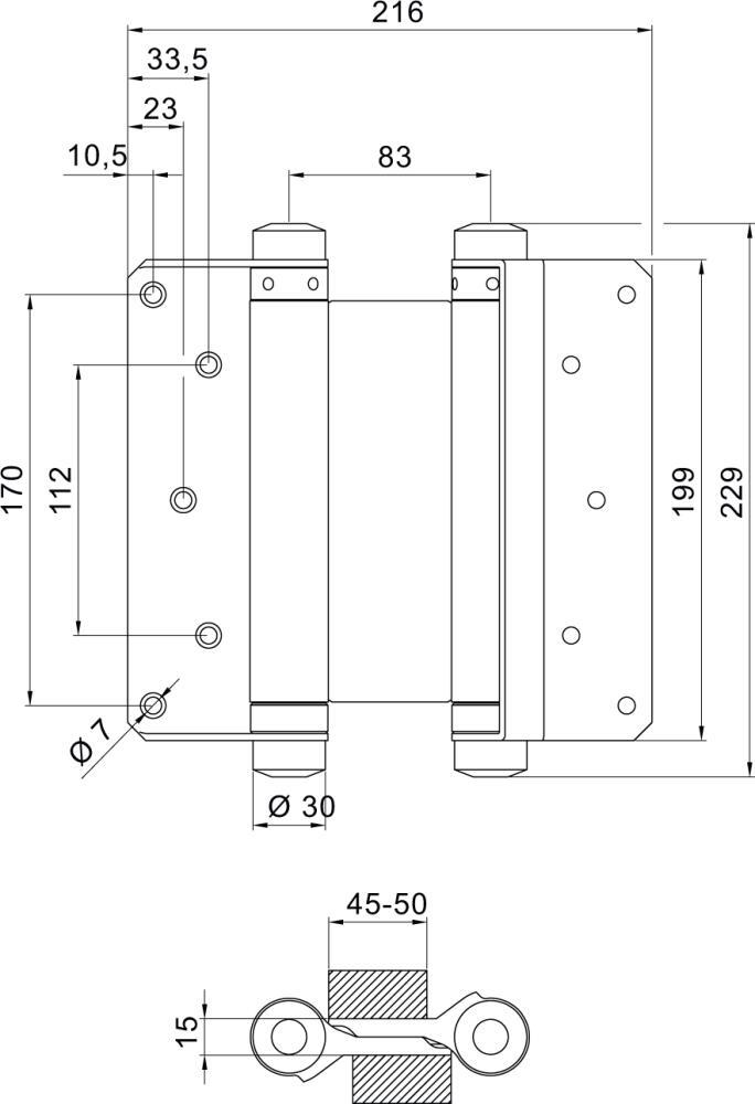 2283627 pendeltuerbaender nr 42 stahl nichtrost 200mm