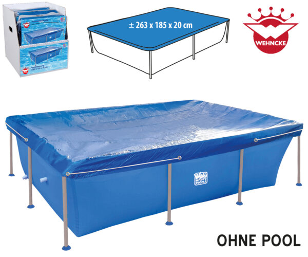 2328334 poolabdeckung mit gummizug blau