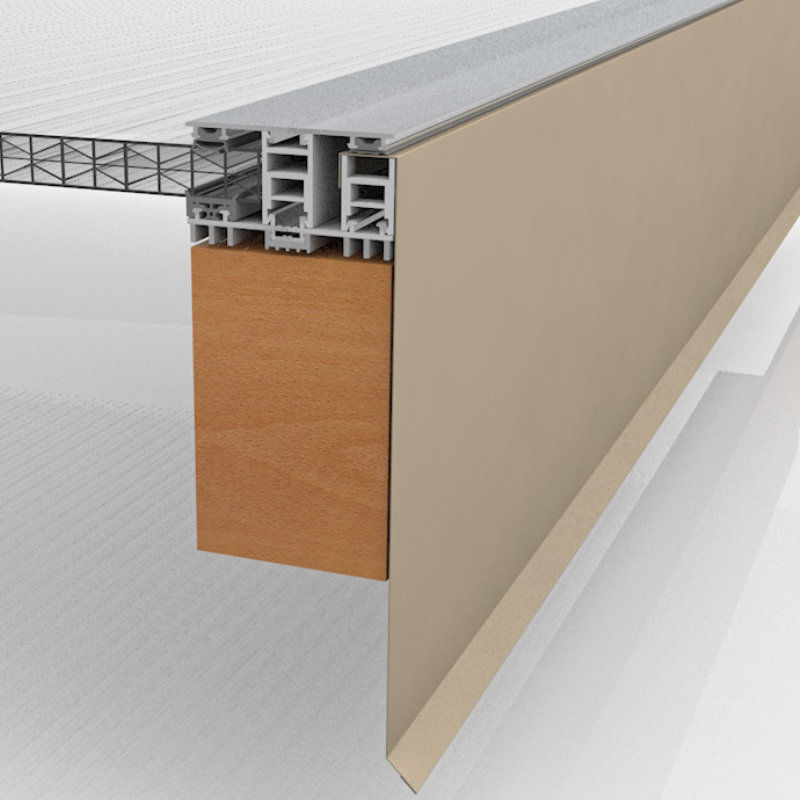 aluminium attika profil seitenabschluss fuer mendiger profil 100 mm