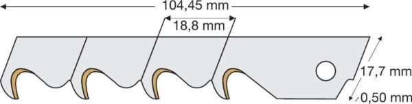 2277374 abbrech hakenklinge tin 18mm a 10 stueck lutz