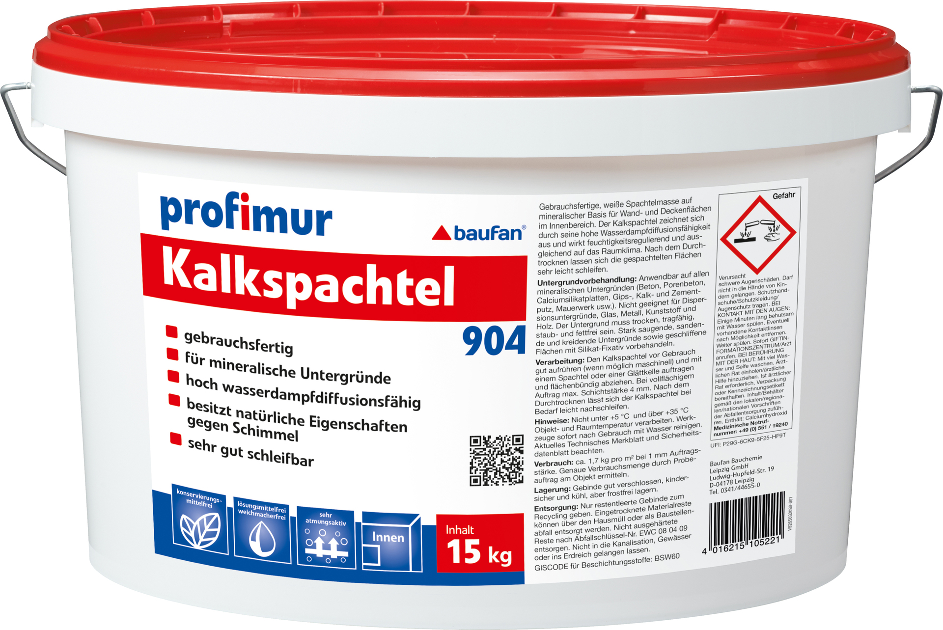 2400063 profimur kalkspachtel 904 15 kg