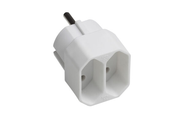 2122440 euro adapter 2 fach weiss