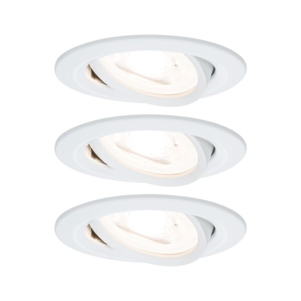 2137306 led einbauleuchte nova basisset schwenkbar rund 84mm 50 grad