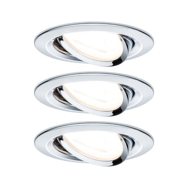 2137307 led einbauleuchte nova basisset schwenkbar rund 84mm 50 grad