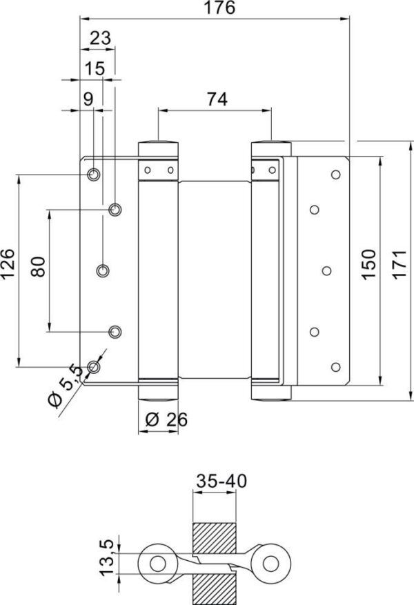 2283630 pendeltuerbaender nr 36 stahlblank 150mm