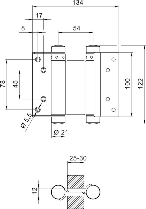 2283637 pendeltuerbaender nr 30 stahl vernickelt 100mm