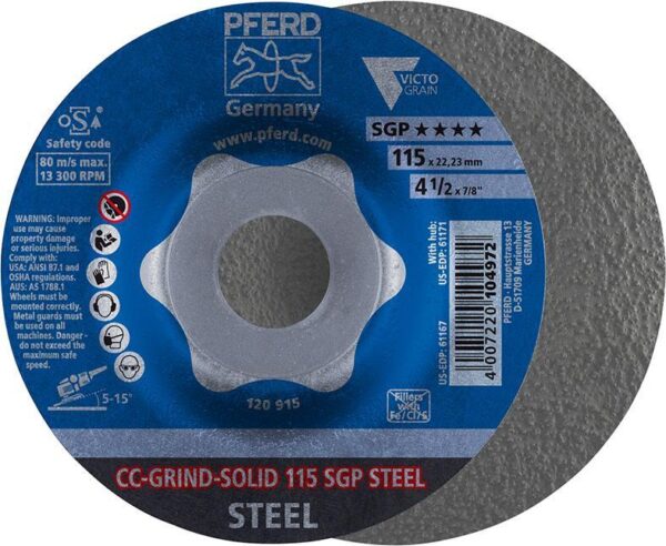 2299402 schleifscheibe cc grind solid sgp steel 180mm pferd