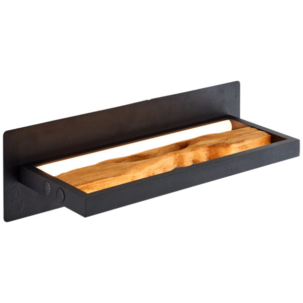 2505787 chaumont led wandleuchte schwarz holz l35cm