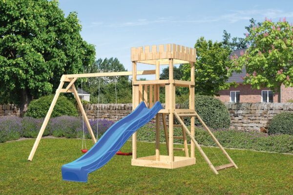 2532542 spielturm ritterburg loewenherz mit 2 5m rutsche