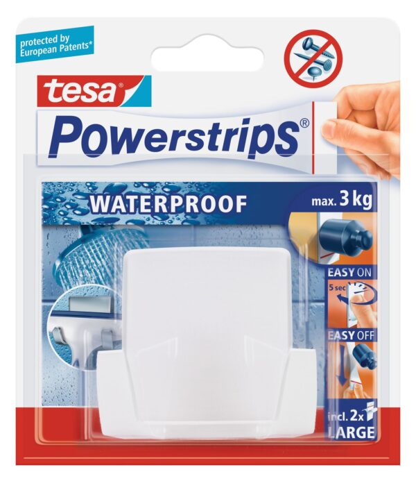 1739600 tesa powerstrips waterproof 2er haken wave