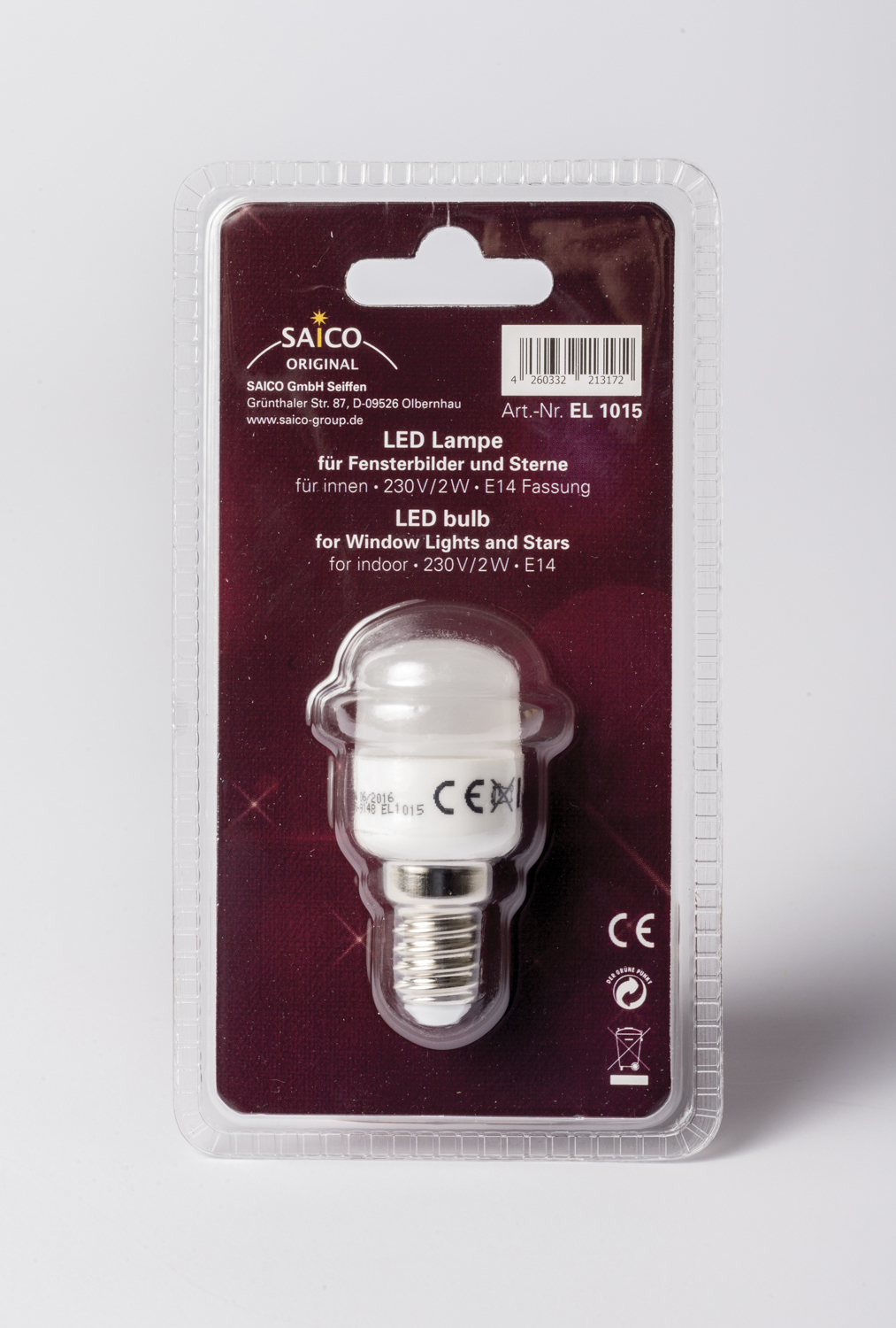 2092290 led lampe e14 230v 2w