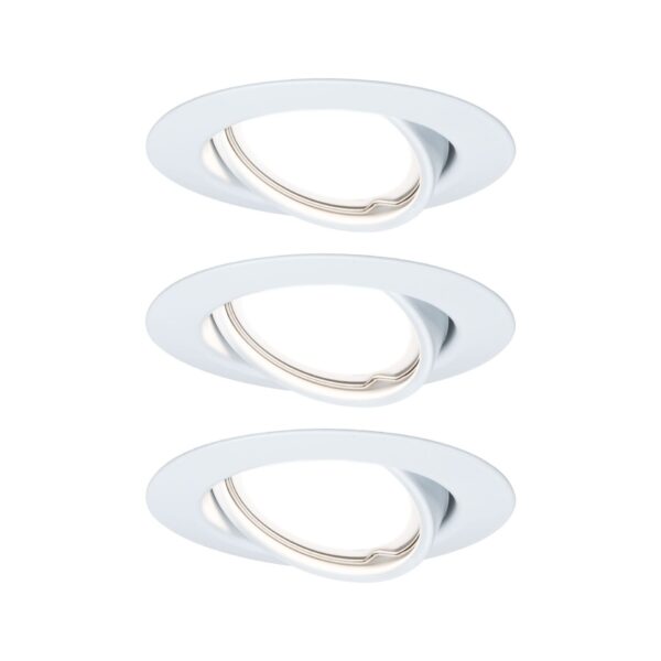 2137267 led einbauleuchte base basisset schwenkbar rund 90mm 20 grad