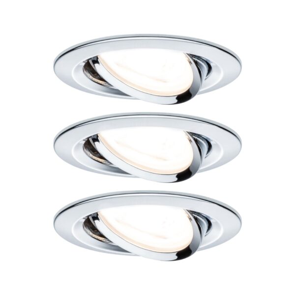 2137307 led einbauleuchte nova basisset schwenkbar rund 84mm 50 grad