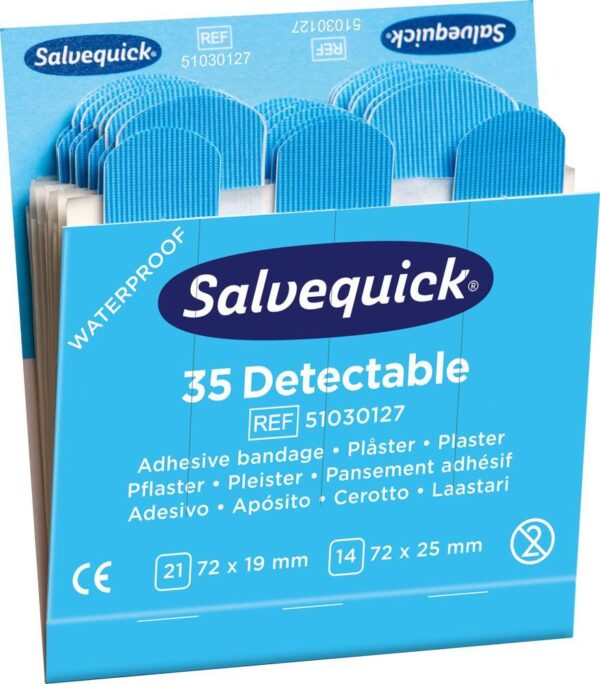 2266663 salvequick nachfuellpackungen wasserabweisendeblue detectable pflaster