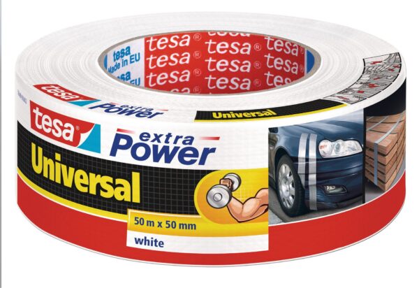 Tesa extra Power Universal Gewebeklebeband weiss