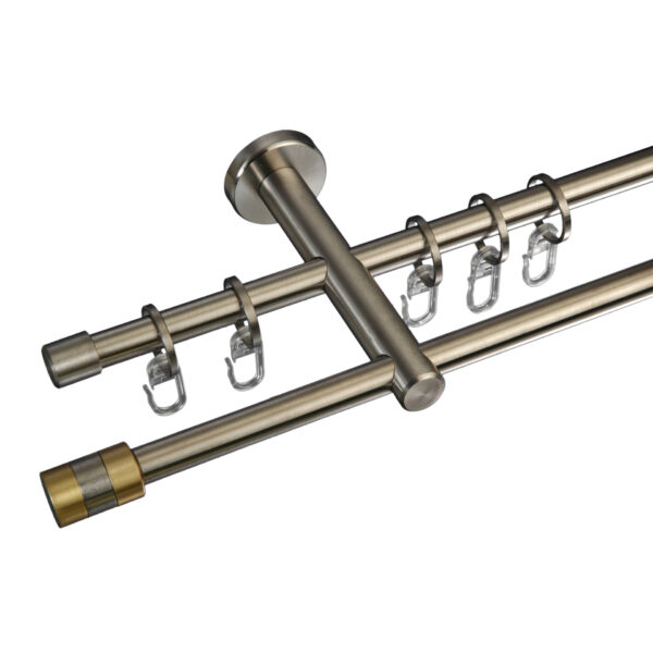Gardinenstange Stamp 12 mm Stilgarnitur aus Edelstahl