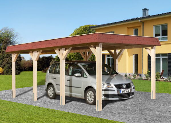 leimholz Flachdach Carport 615