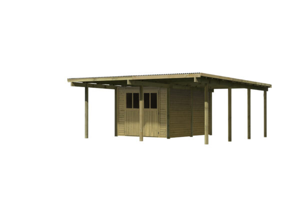 Doppelcarport Eco 2, 5,63x6,76x2,29m