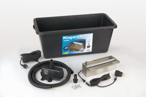 Wasserfall Niagara Set mit LED, Becken und Pumpe