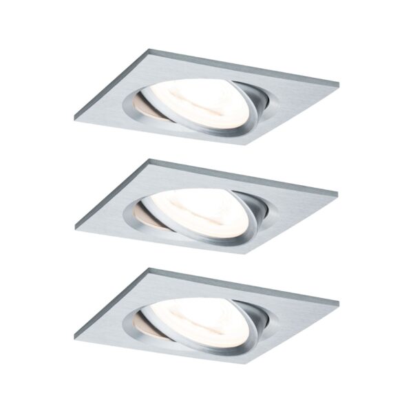 LED Einbauleuchte Nova Basisset schwenkbar eckig 84x84mm 50 Grad