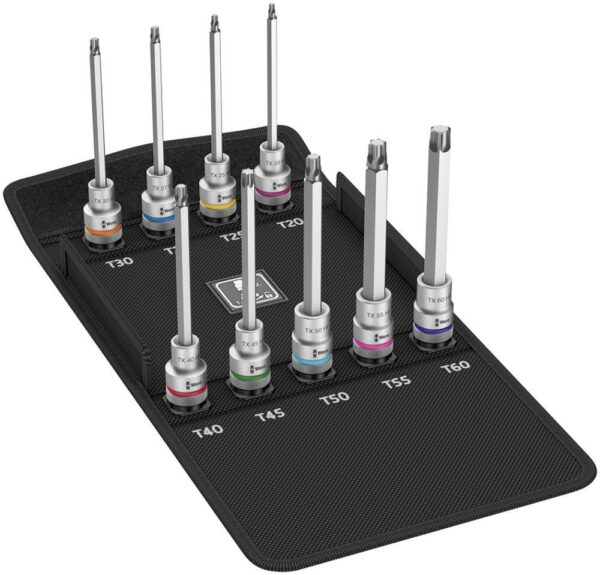 Schraubendrehereinsatz- Satz mit Haltefunktion 1/2" TX-HF20-60x1