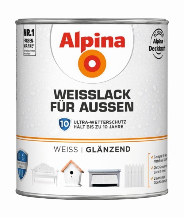 Weißlack für außen