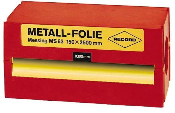 Metallfolie Messing 150x2500x0,050mm RECORD