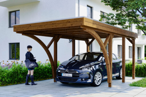 Carport Friesland Set mit 2 Einfahrtsbögen