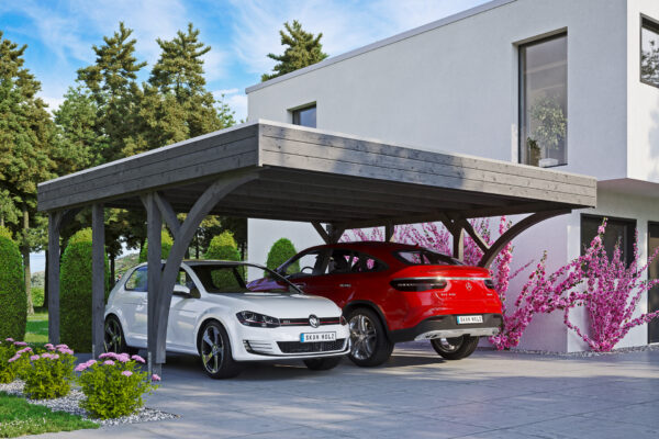 Carport Friesland Set mit 2 Einfahrtsbögen