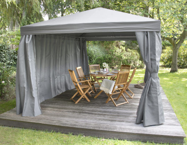 Alu/Stahl Pavillon 3x4m inkl. Seitenteilen