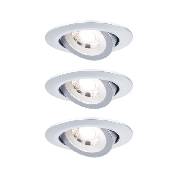 LED Einbauleuchte 3er-Set schwenkbar rund 82mm