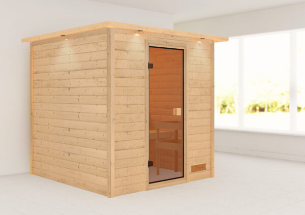 Sauna Jara 195x195x187cm, Fronteinstieg