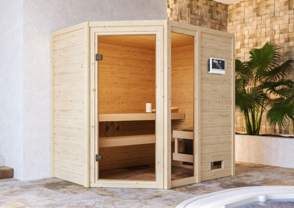 Sauna Jada 196x146x187cm, Eckeinstieg