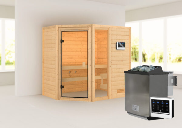 Sauna Jada 196x146x187cm, Eckeinstieg