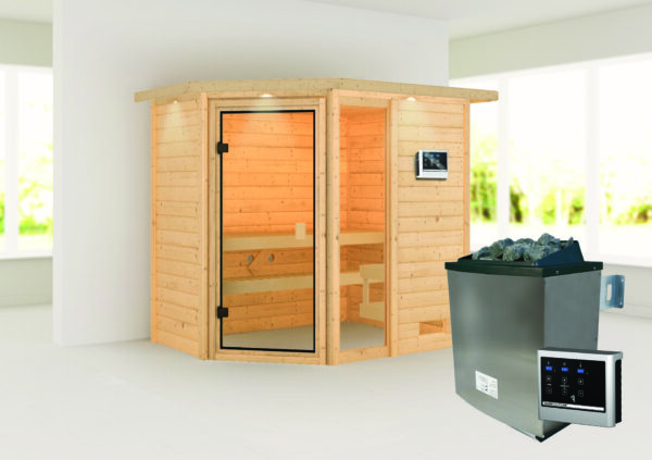 Sauna Jada 196x146x187cm, Eckeinstieg