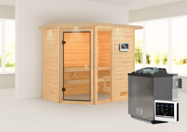 Sauna Jada 196x146x187cm, Eckeinstieg