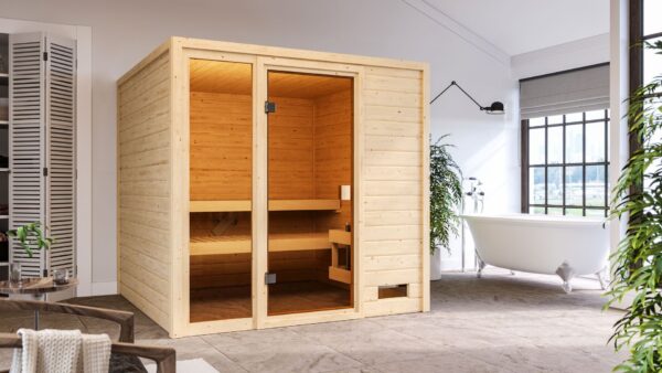 Sauna Jutta 196x196x187cm, Fronteinstieg