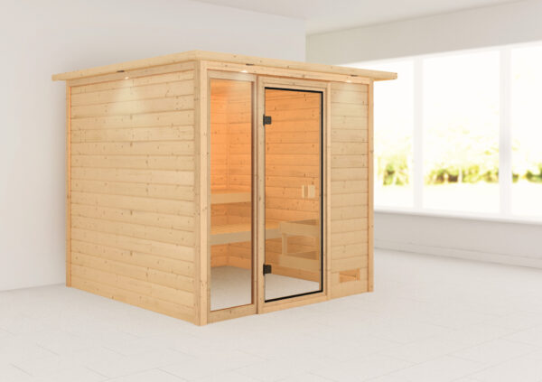 Sauna Jutta 196x196x187cm, Fronteinstieg