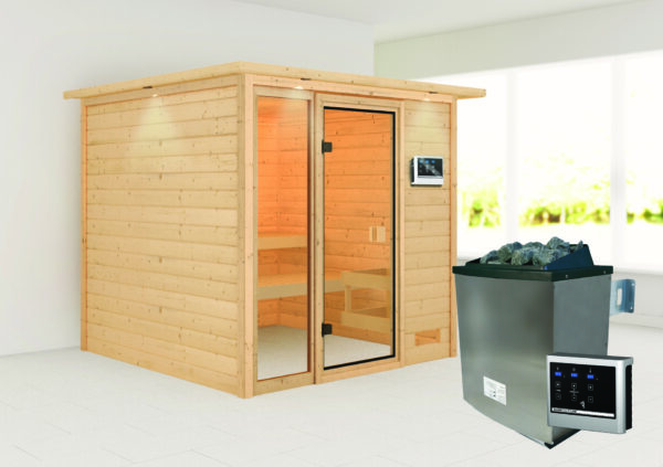 Sauna Jutta 196x196x187cm, Fronteinstieg