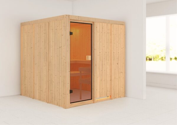 Sauna Oulu 196x196x198cm, Fronteinstieg