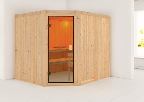 Sauna Horna 231x196x198cm, Eckeinstieg