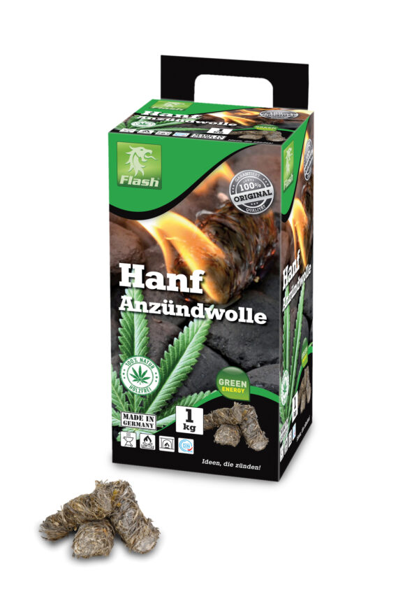 FLASH Hanf-Anzündwolle 1kg