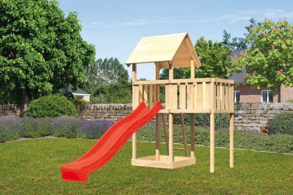 Kinderspielturm Lotti mit 2,5m Rutsche