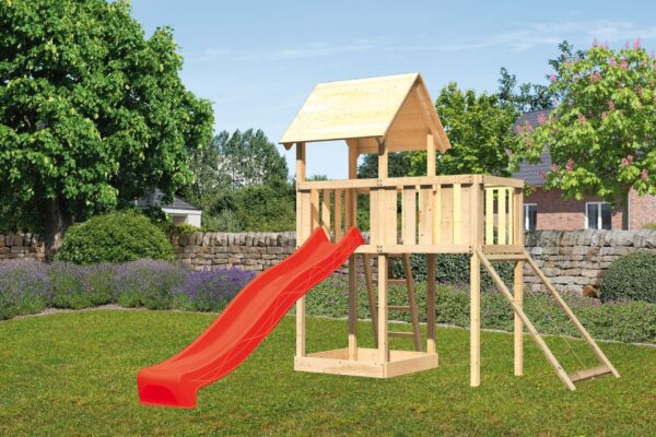 Kinderspielturm Lotti mit 2,5m Rutsche