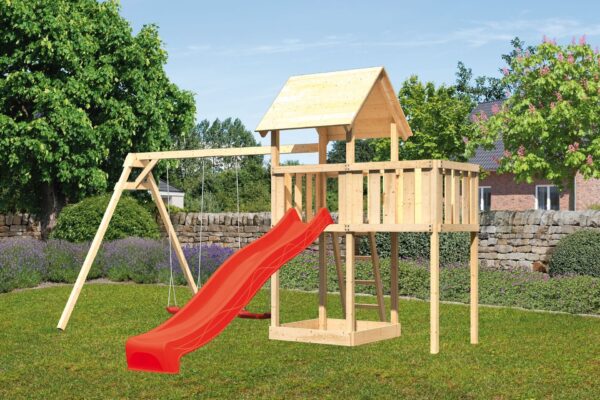 Kinderspielturm Lotti mit 2,5m Rutsche