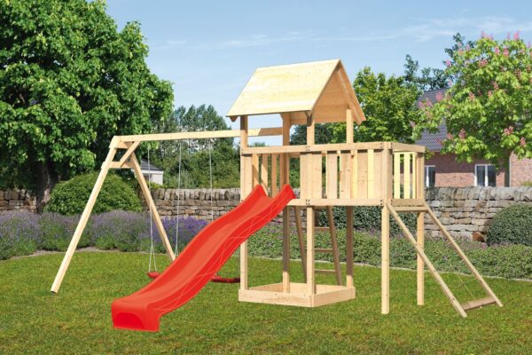 Kinderspielturm Lotti mit 2,5m Rutsche