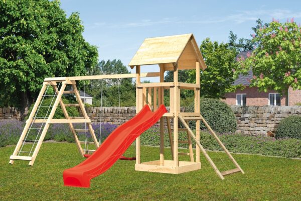 Kinderspielturm Lotti mit 2,5m Rutsche