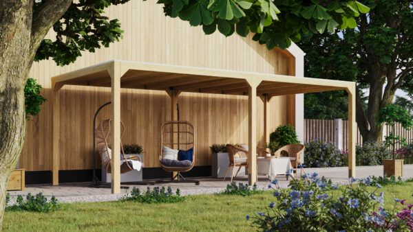 Pavillon Cubus 3,2x3,2x2,35m, naturbelassen