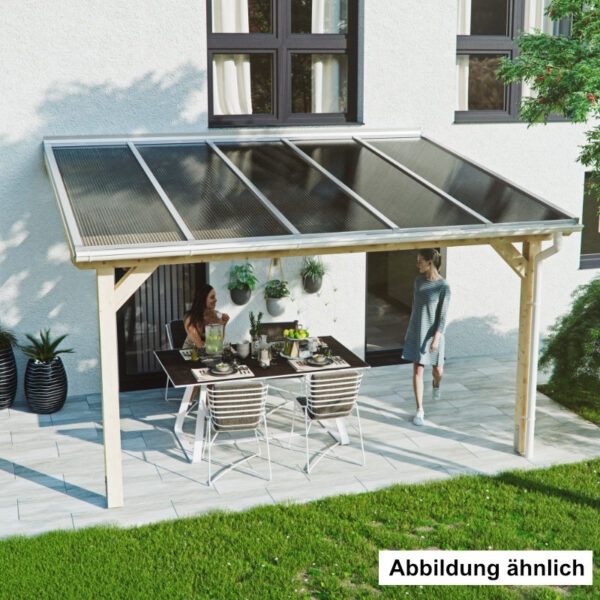 KATTO-Terrassendachbausatz Breitkammerplatten weiß-opal